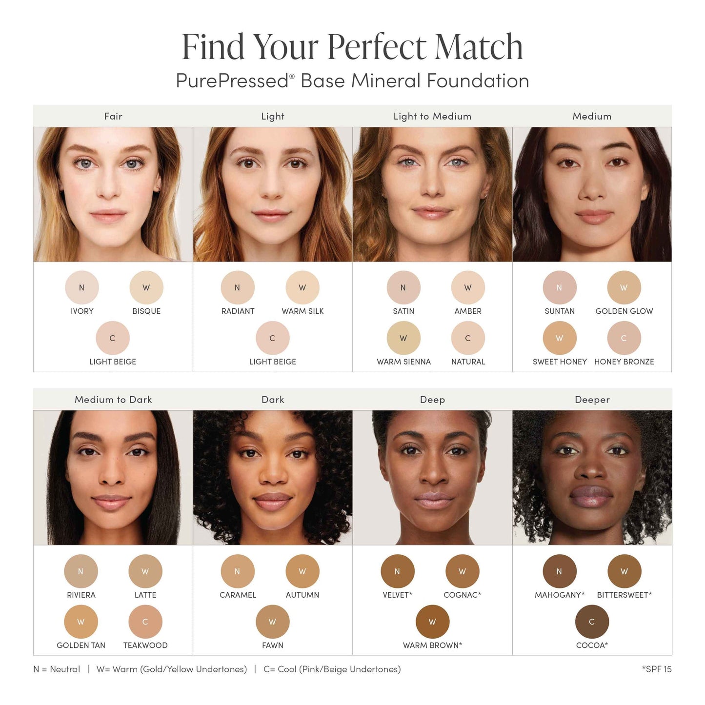 PurePressed Base Foundation Refill - 7 Shades